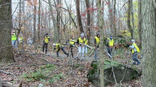Ще одна група добровольців-мормонов очищує шляхи після урагану Сенді, 2012